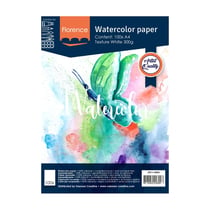 Papier aquarelle Florence - Rugueux - 100 feuilles - Blanc - A4 - 300 g/m²