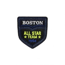 Lot de 3 écussons thermocollants Equipe Boston Denim foncé 4,5cm x 5,5cm