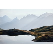Tableau sur toile lac naturel 45x65 cm