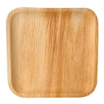 6 Assiettes Carrées - Feuille de Palmier