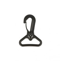 Boîte de 2 mouquetons en plastique noir 38mm