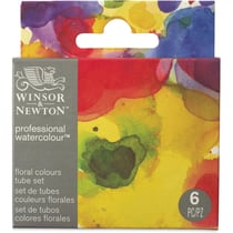 Peinture aquarelle - 6 couleurs florales - Winsor et Newton - 6 tubes de 5ml