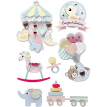 Stickers 3D en papier - Bébé - 8 pcs
