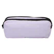 Trousse - Mauve - 2 compartiments - Fermeture zip - 23x8x9cm - Scolaire