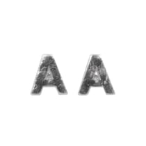 Lettres en cire - A - , argent, 9mm, 2 pces