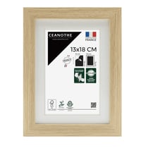 Cadre photo 13x18 cm Milan brut  avec passe-partout 10x15 cm