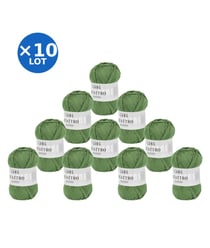 Lot de 10 pelotes QUATTRO de Lang Yarns – 500 g de coton mercerisé 117 Vert