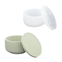 Siliconen mal √∏ 10,8cm x 5,8cm - Geribbelde pot laag met de