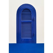 Tableau sur toile porte bleue 65x97 cm