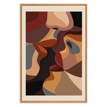 Tableau mural encadré visages 65x97 cm