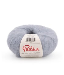 Pelote de Laine et Mohair à tricoter PHIL LIGHT MOHAIR - 25gr - Phildar Bleu Grise
