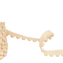 Bobine 25m élastique à pompons beige 13mm