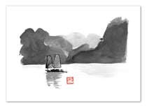 Affiche 30 x 40 cm - Halong Bay - Pechane Sumie