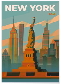 Affiche ville New York 4 | A3 : 29,7x42cm