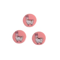 Lot de 6 boutons 2 trous enfant lama