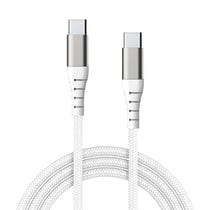 Force Power Câble Renforcé USB C/USB C 3m - 3A Blanc