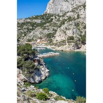 Tableau sur toile calanque de Morgiou à Marseille 30x45 cm