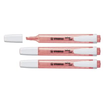 Lot de 3 surligneurs de poche pointe biseautée 1 - 4 mm - STABILO - Rouge Orange - Swing Cool