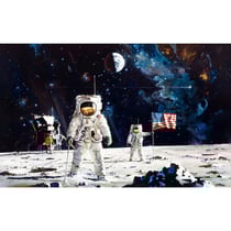 Puzzle cosmonaute sur la lune : robert mccall -1000 pieces - collection espace - educa 18459