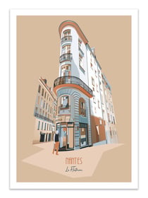 Affiche 30 x 40 cm - Nantes - Flatiron - Artmoric