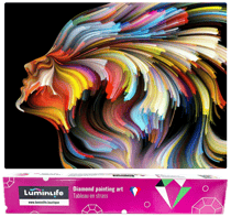 Diamond Painting Broderie Diamant LUMINLIFE 50x70cm, 5D, diamants ronds - Art style 1