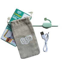 Pack essentiel : Lizia vert + câble + pochette lin