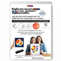 Peinture aux pochoirs Panash débutant enfants et adultes - Sinergy en 3 pochoirs