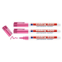 Marqueur permanent pointe fine 1 mm - EDDING - Rose - Lot de 3