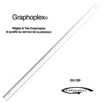 Graphoplex - Règle transparente 1 biseau + bosselage 100 cm