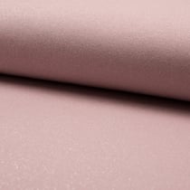 Tissu Sweat pailleté lurex envers tout doux Rose poudrée