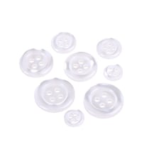 Bouton ronds 4 trous blanc