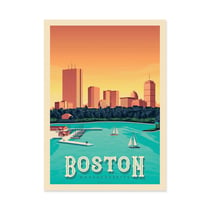 Affiche 50x70 cm - Boston - Olahoop Travel Posters