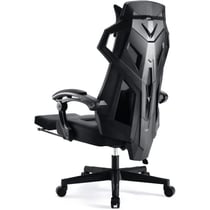 Chaise de bureau ergonomique GTPLAYER gaming - Cuir Tissu - Noir - 83 x 58 x 30 cm