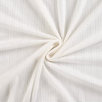 Tissu Jersey Coton ajouré uni Lio Blanc cassé