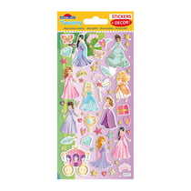 Scène à décorer pour enfants - Princesse - Stickers Puffies