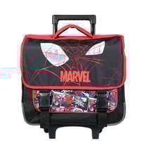 Cartable à roulettes 38 cm Spiderman Noir Toile d'araignée - BAGTROTTER
