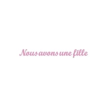 Planche de stickers peel off rose "nous avons une fille"