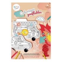 Coloriages Gonflables 1 Pompier et 1 Police qui roulent et s illuminent