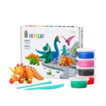 Pâte auto-durcissante Hey Clay 15 pots Dinosaures - Tomy