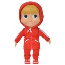 Poupee masha jogging rouge 21 cm - poupee corps souple - masha et michka - simba