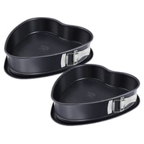 Ensemble de 2 Moules à charnière en forme de cœur 25 cm Dr. Oetker