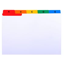 Intercalaires pour boite à fiches, imprimés de A à Z carte blanche 160g 25 compartiments- A6 - Blanc - x 10 - Exacompta