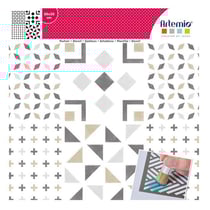 Pochoir 30 x 30 cm - Carreaux & croix