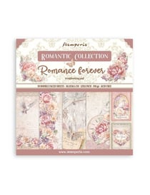 Pochette de 10 feuilles recto verso Stamperia Romance forever