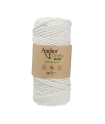 Corde de Coton Recyclé Macramé Anchor Crafty Fine - 250gr - Anchor 1131 Neige