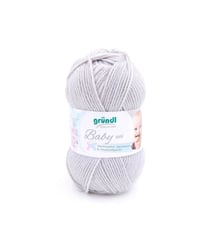 Fil layette à tricoter BABY UNI - Grundl - certifiée Oeko-Tex 09 Gris