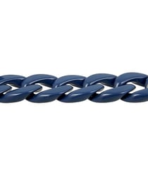 Chaîne Plate en Acrylique de 20mm pour sac à main - Vendue au Mètre - Distrifil Bleu