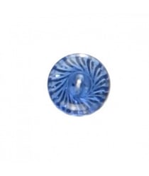 Carte de 6 boutons Bleu transparent 14mm - Distrifil Bleu