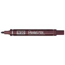 Lot de 12 marqueurs permanents pointe ogive 2 mm - PENTEL - Marron - N50