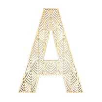 Lettre A en bois Alphabet géant ajouré 24 cm
